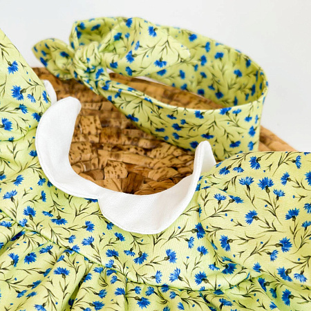 Комплект одежды из 4 предметов на пупса Горди от Paola Reina 34 см, васильки